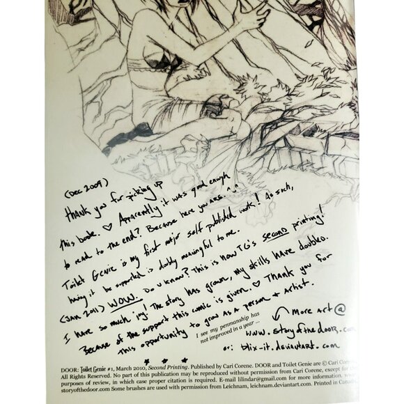 Toilet Genie Comic Book 2010 1st Printing Signed Cari Corene Indie Canada - Picture 4 of 5